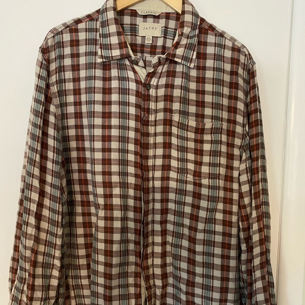Men’s button down shirt.